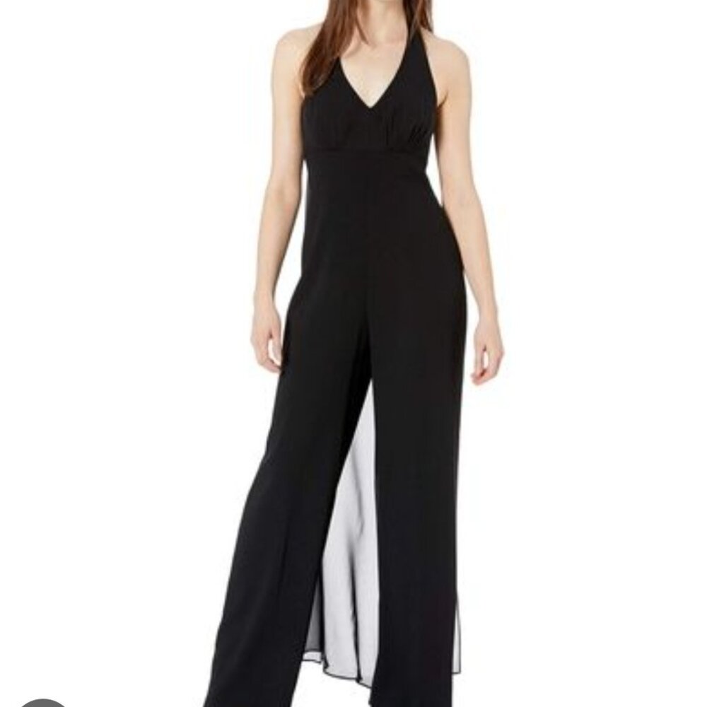 Rossini Halter Jumpsuit with Chiffon
